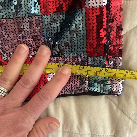 Escada Sport Deighty Checkered Sequin Dress Size 40 EU / Large USA - Picture 11 of 16